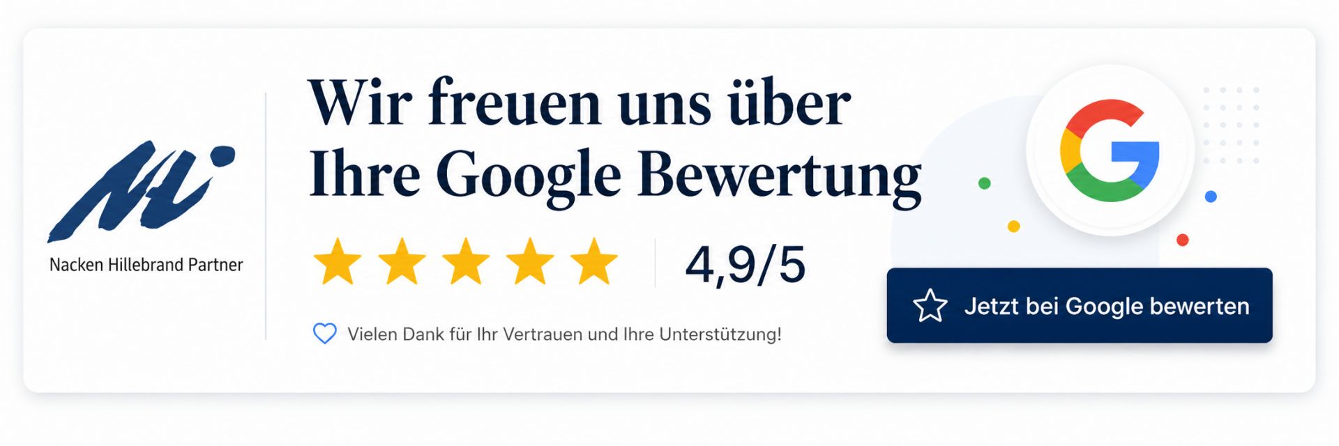 Bewerten Sie Nacken Hillebrand Partner bei Google